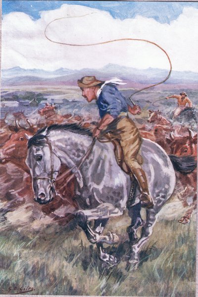 Der kranke Viehhirte, aus Gedichte von Adam Lindsay Gordon, veröffentlicht von T. N. Foulis, 1912 von Godfrey Douglas Giles